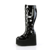 SWING-815WC (Weitschaft) Plateau Stiefel - Schwarz Lack von DemoniaCult – Ansicht 3