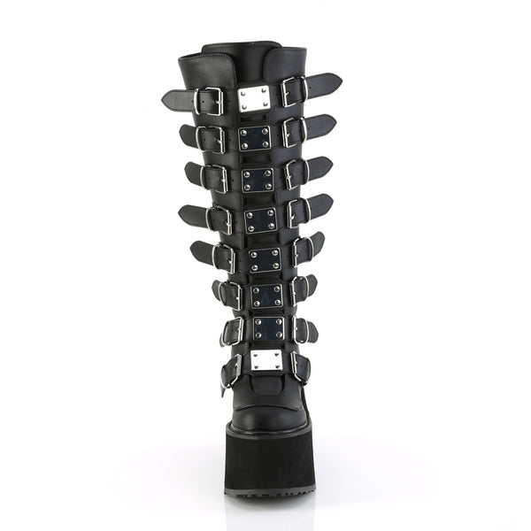 SWING-815WC (Weitschaft) Plateau Stiefel - Schwarz Matt von DemoniaCult – Ansicht 2