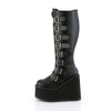 SWING-815WC (Weitschaft) Plateau Stiefel - Schwarz Matt von DemoniaCult – Ansicht 3