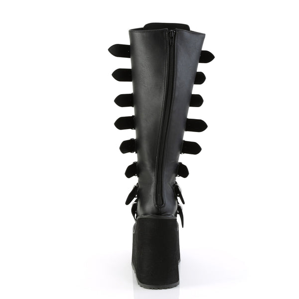 SWING-815WC (Weitschaft) Plateau Stiefel - Schwarz Matt von DemoniaCult – Ansicht 4