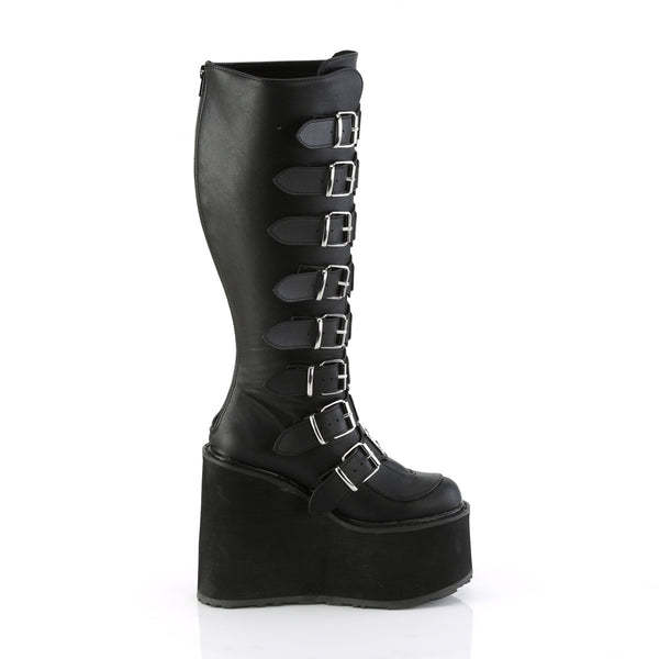 SWING-815WC (Weitschaft) Plateau Stiefel - Schwarz Matt von DemoniaCult – Ansicht 5