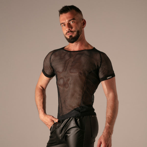 Seduction Mesh T-Shirt Schwarz von Absolu Male – Ansicht 2