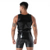 Schwarzes Tank Top im Latex Second Skin Designer Look von TOF Paris – Ansicht 2