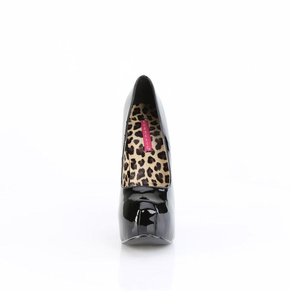 TEEZE-06 Plateau Pumps Lack Schwarz von Bordello – Ansicht 2