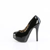TEEZE-06 Plateau Pumps Lack Schwarz von Bordello – Ansicht 3