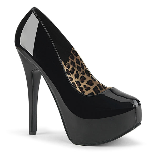 TEEZE-06 Plateau Pumps Lack Schwarz von Bordello