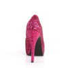 TEEZE-06GW Plateau Pumps Pink Glitter | Pleaser Pink Label