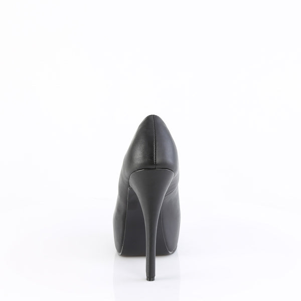 TEEZE-06W Plateau Pumps von Pleaser Pink Label - Schwarz (Weit) – Ansicht 4