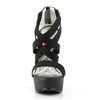 TEEZE-47W Plateau Sandaletten Schwarz von Pleaser Pink Label – Ansicht 2