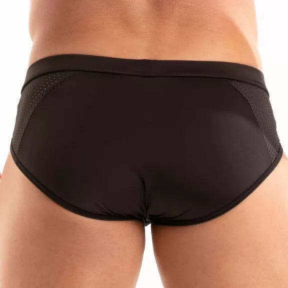 Herren Slips Microfaser Atmungsaktiv Low-Rise Komfort Schwarz | TOF Paris