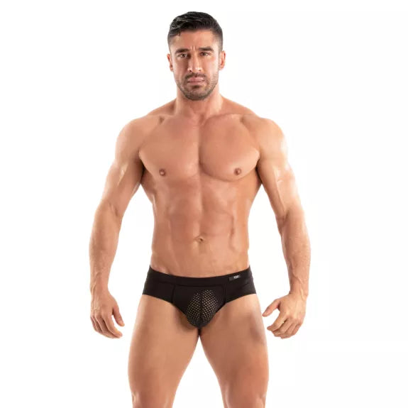 Herren Slips Microfaser Atmungsaktiv Low-Rise Komfort Schwarz | TOF Paris