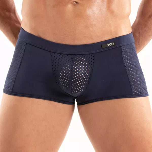Boxershort Marineblau - Atmungsaktiv & Eleganter Low-Rise Schnitt | TOF Paris