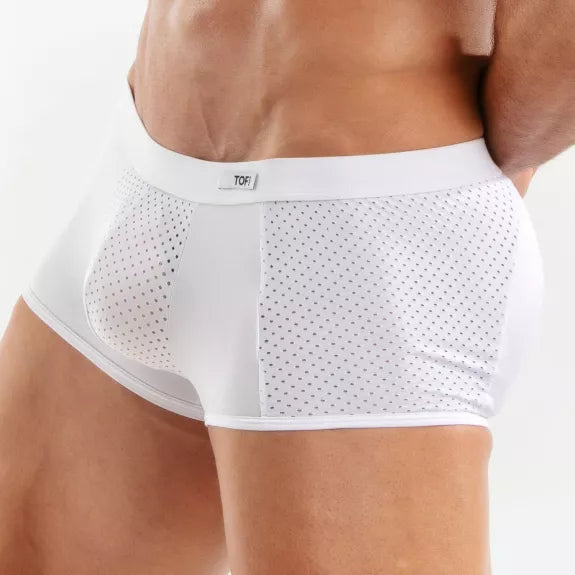 Herren Boxershort Weiß - Atmungsaktiv & Komfortabel mit Perforation | TOF Paris
