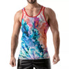 Buntes schimmerndes Tanktop im Aquarell Look für wilde Partynächte von TOF Paris