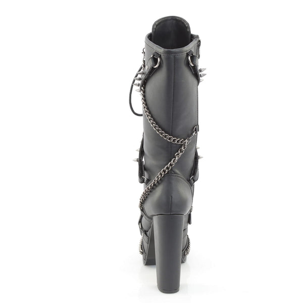 TORMENT-156 Plateau Stiefel Schwarz Matt von DemoniaCult – Ansicht 4