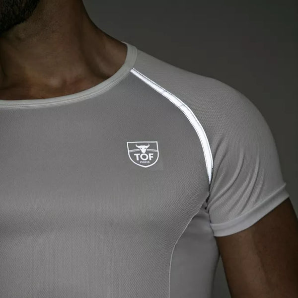 Weißes Total Protection Tank Top im markanten Designer Stil von TOF Paris – Ansicht 4