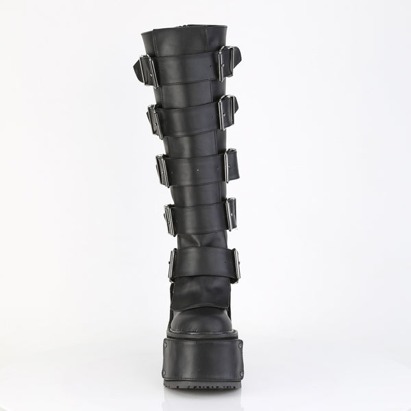 TRANSFORMER-800 Plateau Stiefel - Schwarz Matt von DemoniaCult – Ansicht 2