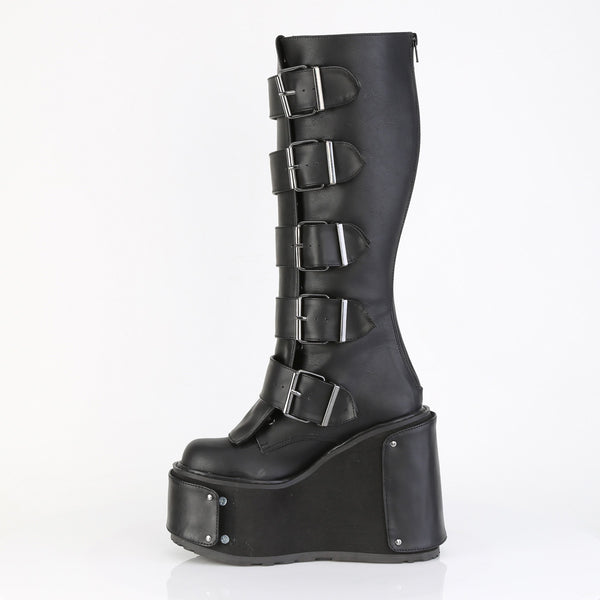 TRANSFORMER-800 Plateau Stiefel - Schwarz Matt von DemoniaCult – Ansicht 3