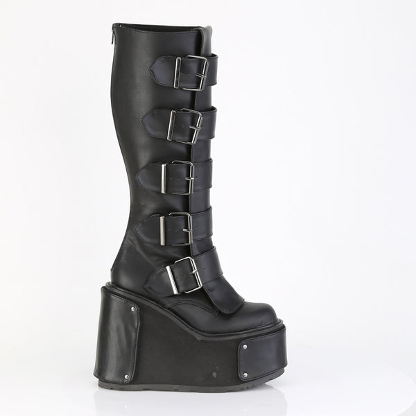 TRANSFORMER-800 Plateau Stiefel - Schwarz Matt von DemoniaCult – Ansicht 5