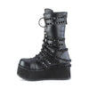 TRASHVILLE-138 Plateau Stiefel - Schwarz matt Nieten Gothic von DemoniaCult – Ansicht 3