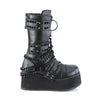 TRASHVILLE-138 Plateau Stiefel - Schwarz matt Nieten Gothic von DemoniaCult – Ansicht 5