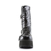 TRASHVILLE-205 Plateau Stiefel schwarz matt Nieten Gothic von DemoniaCult – Ansicht 2