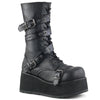TRASHVILLE-205 Plateau Stiefel schwarz matt Nieten Gothic von DemoniaCult