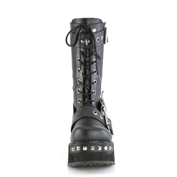 TRASHVILLE-250 Plateau Stiefel - Schwarz Matt von DemoniaCult – Ansicht 2