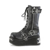TRASHVILLE-250 Plateau Stiefel - Schwarz Matt von DemoniaCult – Ansicht 3