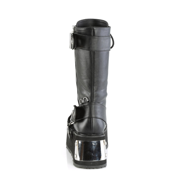 TRASHVILLE-250 Plateau Stiefel - Schwarz Matt von DemoniaCult – Ansicht 4