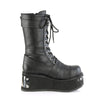 TRASHVILLE-250 Plateau Stiefel - Schwarz Matt von DemoniaCult – Ansicht 5