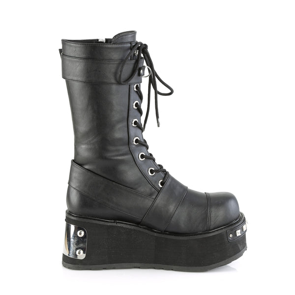 TRASHVILLE-250 Plateau Stiefel - Schwarz Matt von DemoniaCult – Ansicht 5