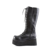 TRASHVILLE-502 Plateau Stiefel schwarz matt Schnürung von DemoniaCult – Ansicht 3