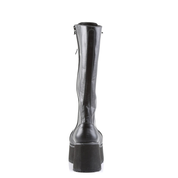 TRASHVILLE-502 Plateau Stiefel schwarz matt Schnürung von DemoniaCult – Ansicht 4