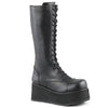 TRASHVILLE-502 Plateau Stiefel schwarz matt Schnürung von DemoniaCult