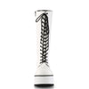 TRASHVILLE-502 Plateau Stiefel Weiss matt von DemoniaCult – Ansicht 2