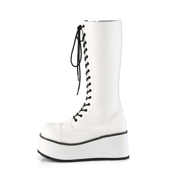 TRASHVILLE-502 Plateau Stiefel Weiss matt von DemoniaCult – Ansicht 3