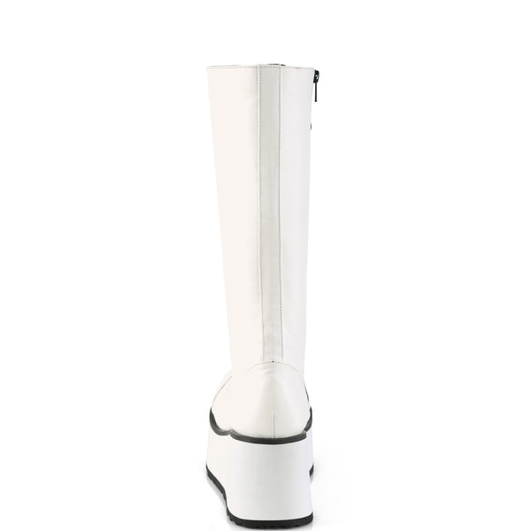 TRASHVILLE-502 Plateau Stiefel Weiss matt von DemoniaCult – Ansicht 4