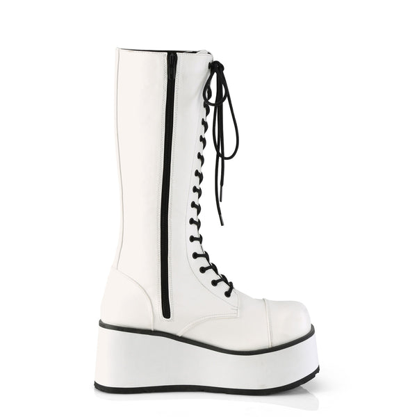 TRASHVILLE-502 Plateau Stiefel Weiss matt von DemoniaCult – Ansicht 5