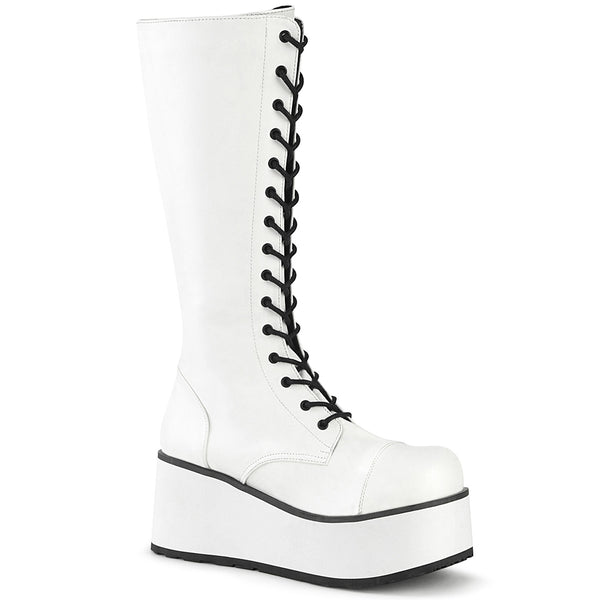 TRASHVILLE-502 Plateau Stiefel Weiss matt von DemoniaCult