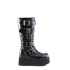 TRASHVILLE-518 Plateau Stiefel Schwarz Matt von DemoniaCult – Ansicht 5