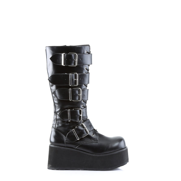 TRASHVILLE-518 Plateau Stiefel Schwarz Matt von DemoniaCult – Ansicht 5