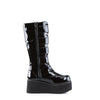 TRASHVILLE-518 Plateau Stiefel Schwarz Lack von DemoniaCult – Ansicht 5