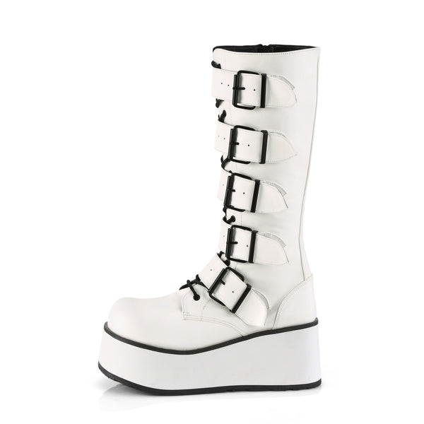 TRASHVILLE-518 Plateau Stiefel Weiß von DemoniaCult – Ansicht 3