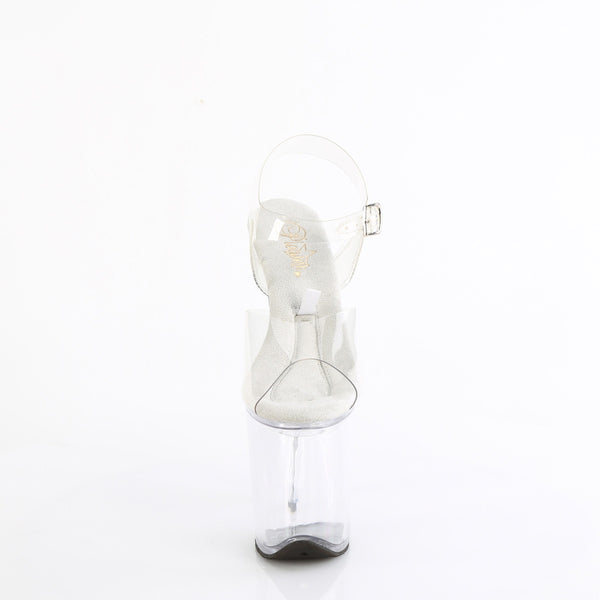 TREASURE-808FLA - Plateau High Heel Sandaletten - Transparent von Pleaser – Ansicht 2