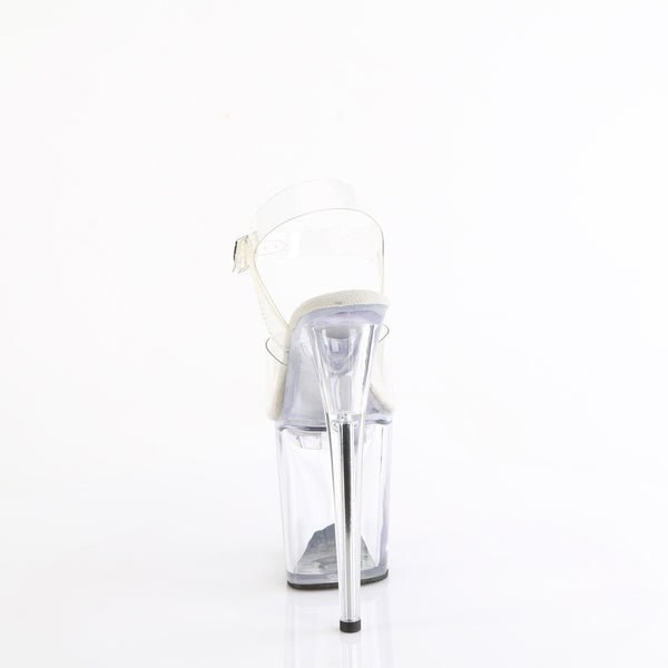 TREASURE-808FLA - Plateau High Heel Sandaletten - Transparent von Pleaser – Ansicht 4