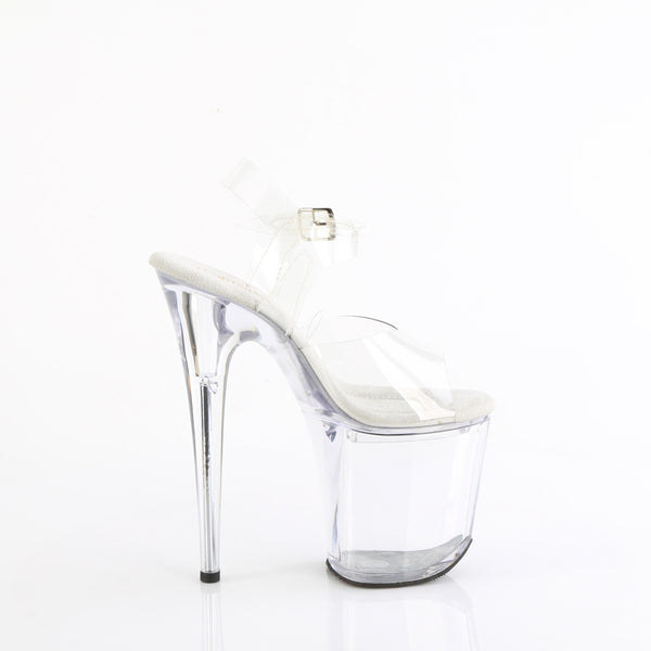 TREASURE-808FLA - Plateau High Heel Sandaletten - Transparent von Pleaser – Ansicht 5