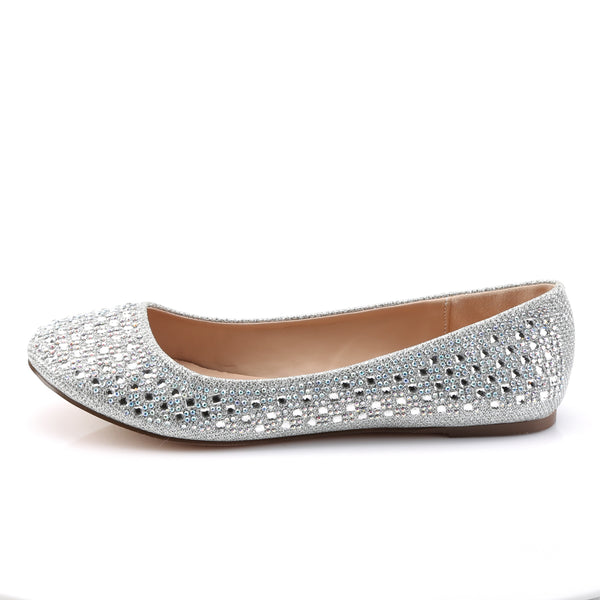 TREAT-06 Ballerina Schuhe Silber | Fabulicious SALE