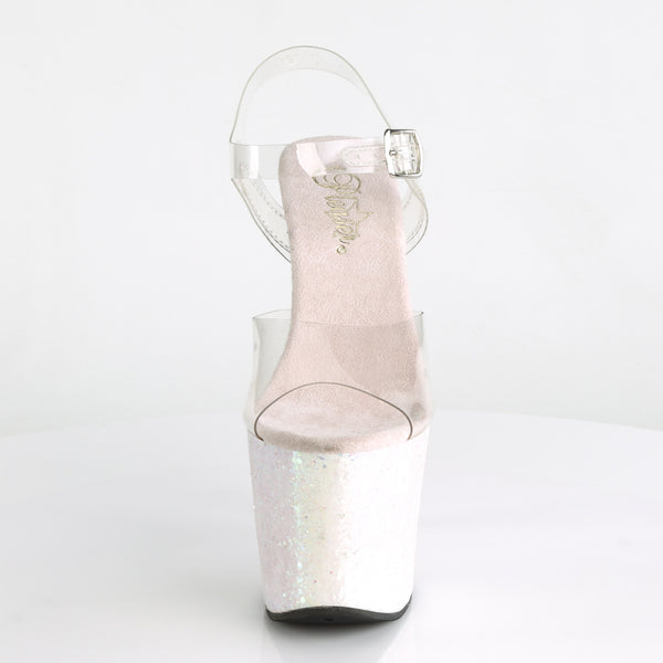 UNICORN-708LG Plateau Sandaletten Opal Rosa von Pleaser – Ansicht 2