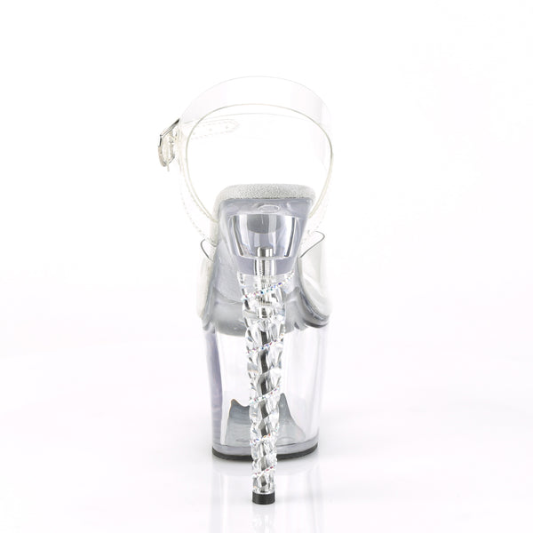 UNICORN-708RSH Plateau Sandaletten Transparent von Pleaser – Ansicht 4
